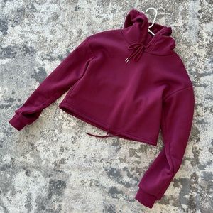 Burgundy drawstring hoodie